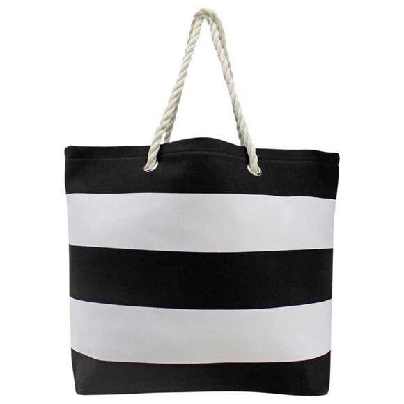Wide Stripe Deluxe Oversize Beach Tote Bag - Picture 8 of 8